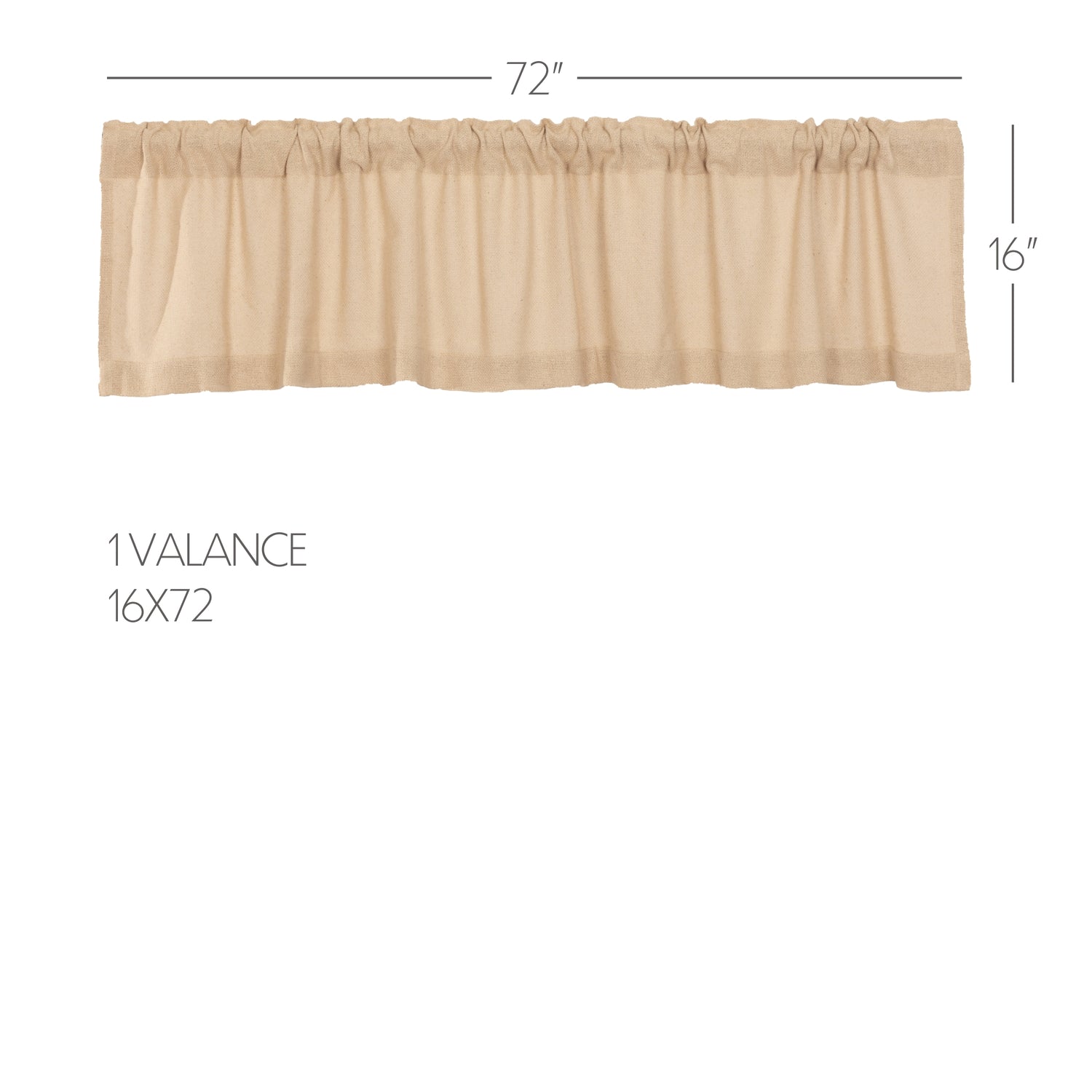 Burlap Vintage Tan Curtain Set