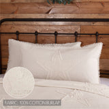 Burlap Antique White Star Sham, Set of 2
