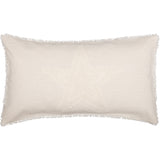 Burlap Antique White Star Sham, Set of 2