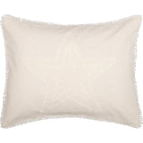 Burlap Antique White Star Standard Sham 21x27, Set of 2