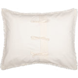 Burlap Antique White Star Standard Sham 21x27, Set of 2