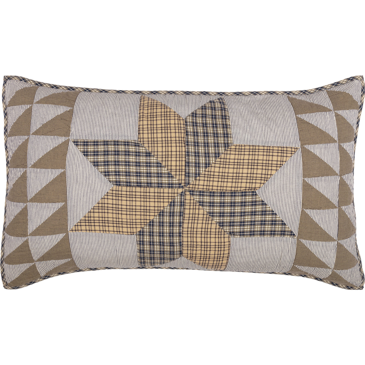 Dakota Star Farmhouse Blue King Sham 21x37, Set of 2