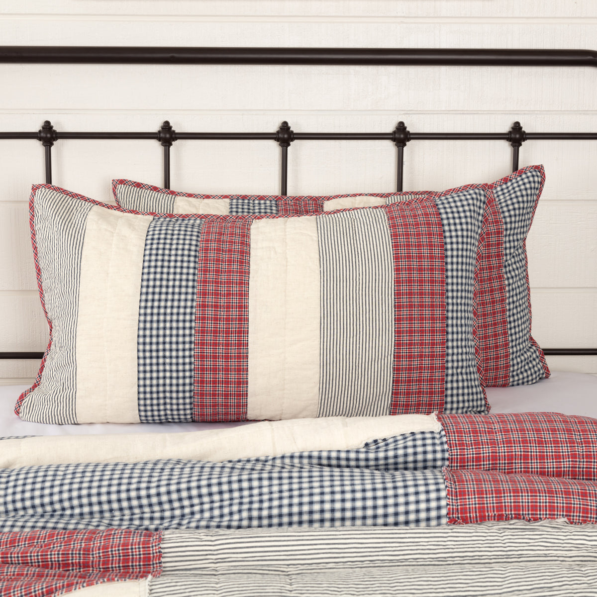Hatteras Patch King Sham 21x37, Set of 2