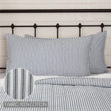 Sawyer Mill Blue Ticking Stripe King Sham 21x37, Set of 2