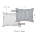 Sawyer Mill Blue Ticking Stripe Standard Sham 21x27, Set of 2