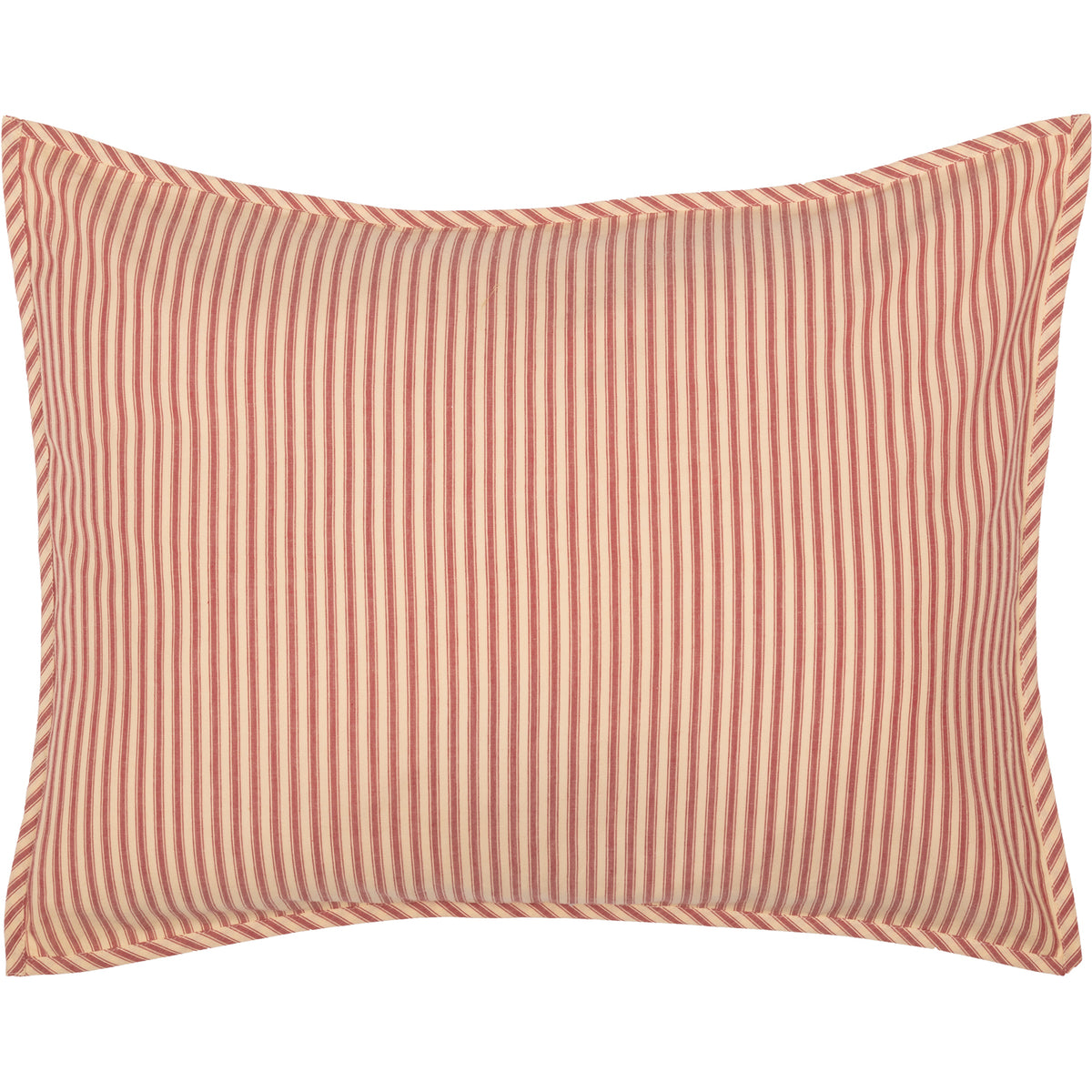 Sawyer Mill Red Ticking Stripe Standard Sham 21x27, Set of 2