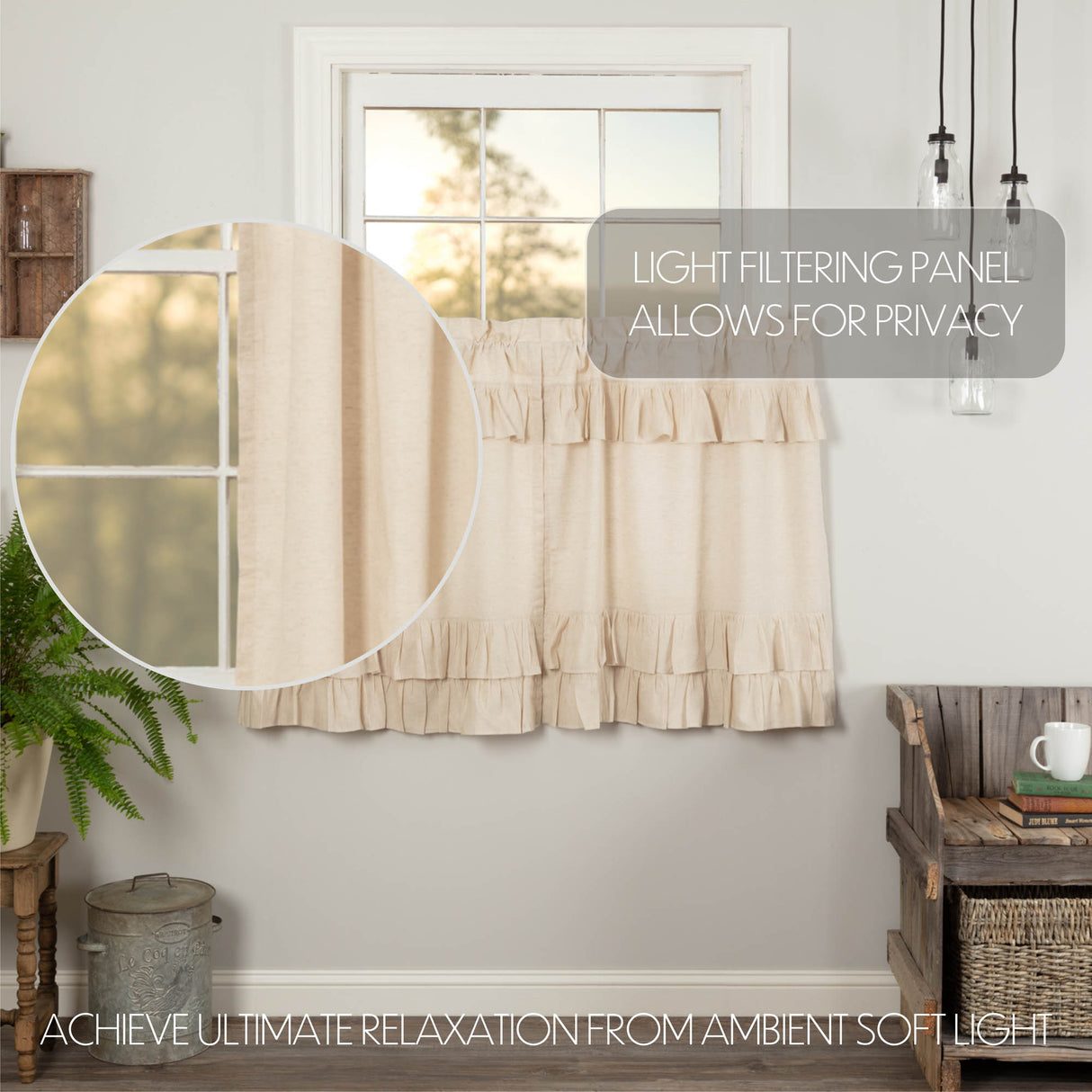Simple Life Flax Curtain Set