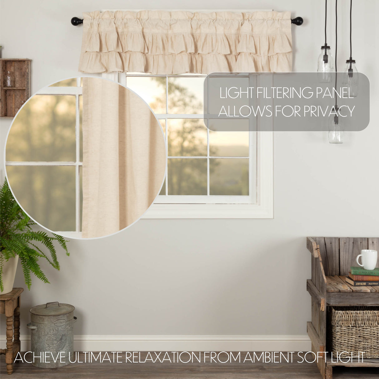 Simple Life Flax Curtain Set