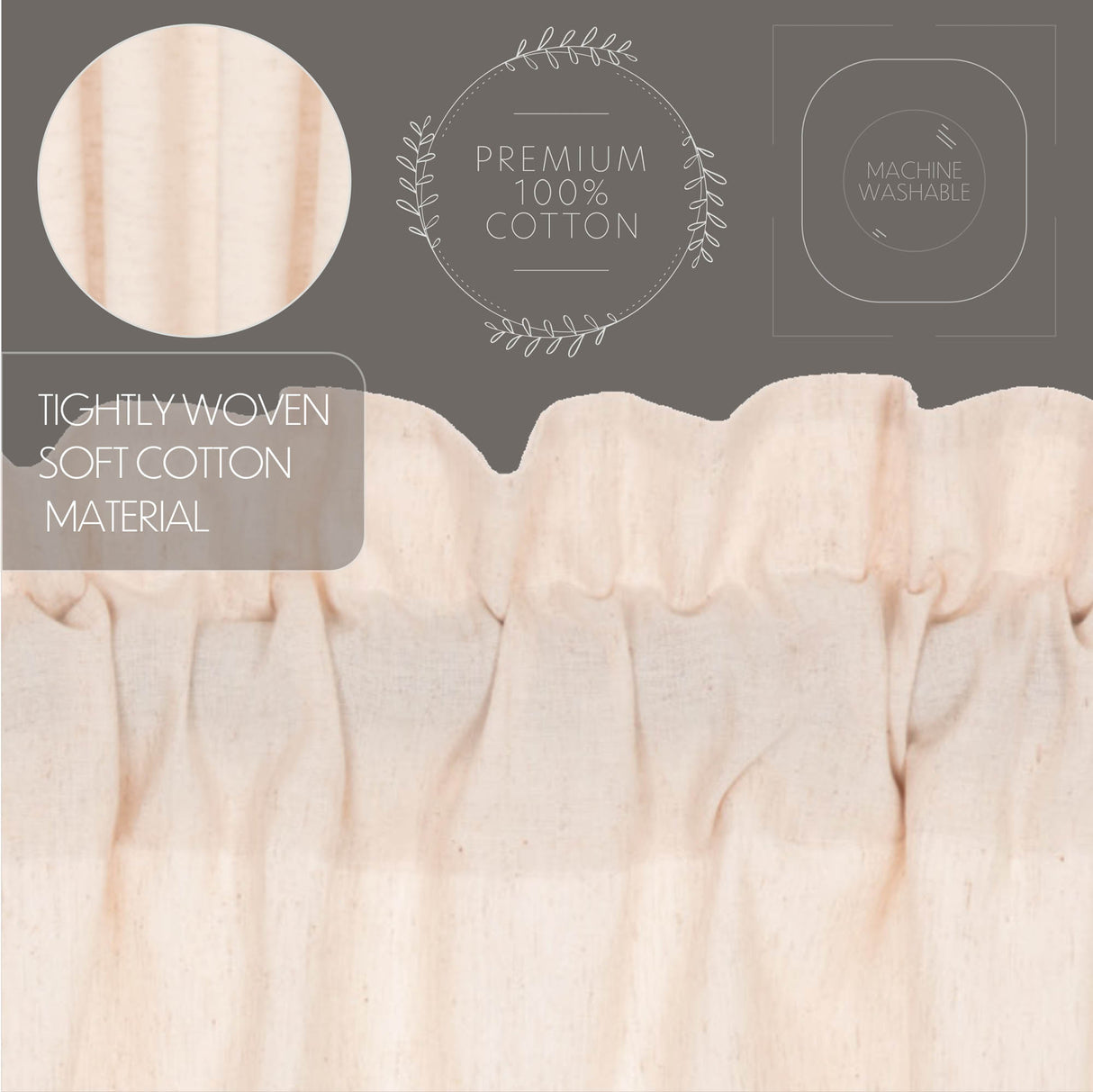 Simple Life Flax Curtain Set
