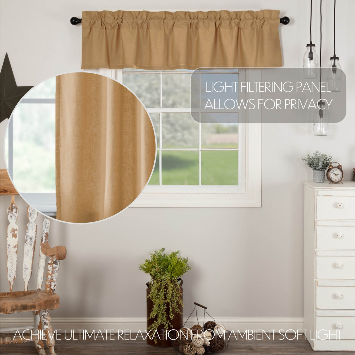 Simple Life Flax Curtain Set