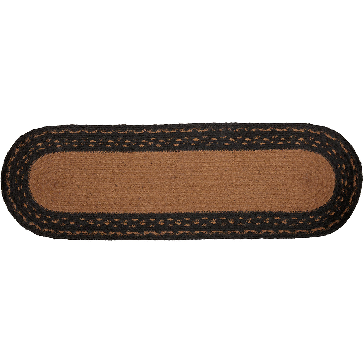 Farmhouse Jute Stair Tread Stencil Stars Oval Latex 8.5x27, Set of 7
