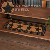 Farmhouse Jute Stair Tread Stencil Stars Rect Latex 8.5x27, Set of 7