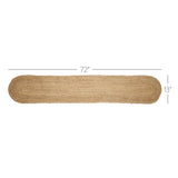 Natural Jute Natural 13x72 Table Runner & 6 pc 12x18 Placemat Set