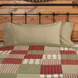 Prairie Winds Green Ticking Stripe Pillow Case Set of 2