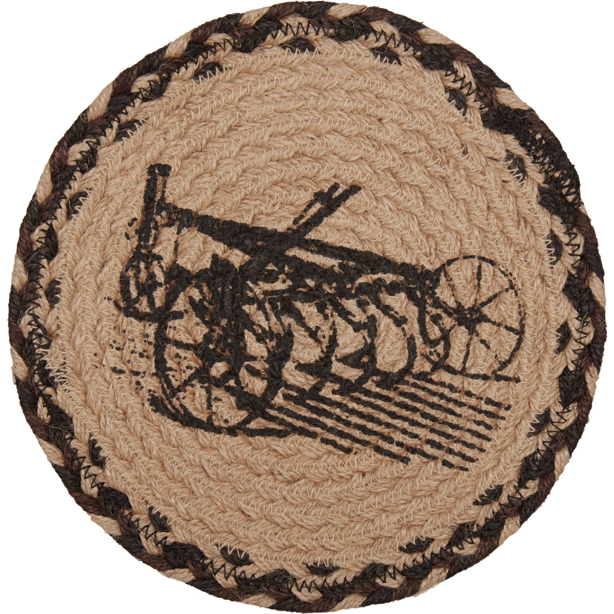 Sawyer Mill Charcoal Plow Jute Trivet 8, Set of 3