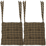 Black Check 15 Inch Chair Pad