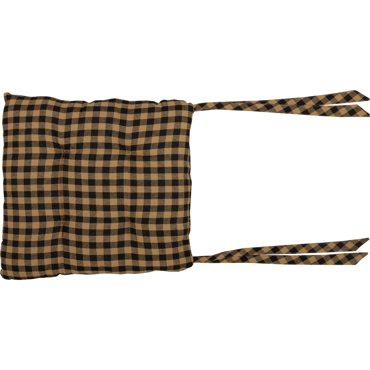 Black Check 15 Inch Chair Pad