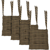 Black Check 15 Inch Chair Pad