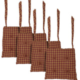 Burgundy Check 14 Inch Chair Pad