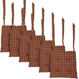 Burgundy Check 14 Inch Chair Pad