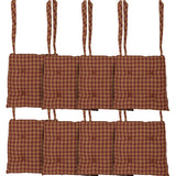 Burgundy Check 14 Inch Chair Pad