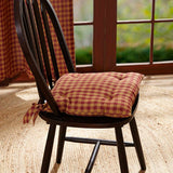 Burgundy Check 14 Inch Chair Pad