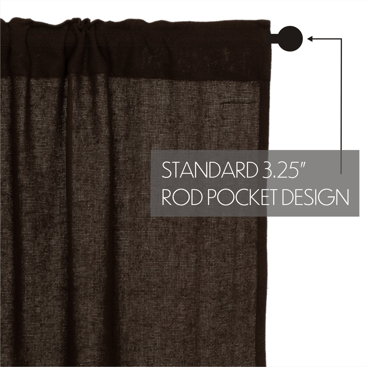 Burlap Antique Curtain Set