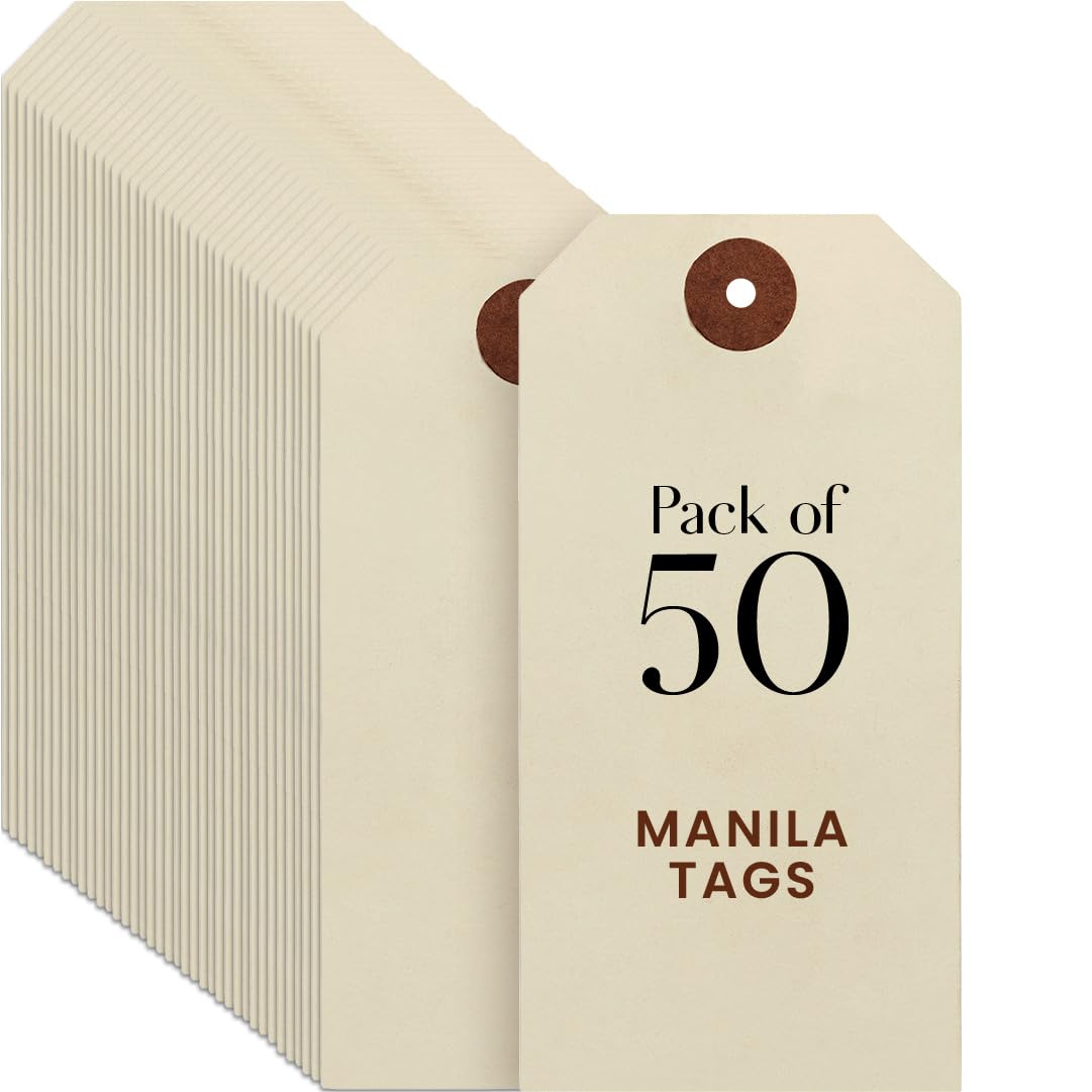9pt Creme Manila Tag Set of 50 Size #5