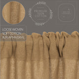 Burlap Antique Curtain Set