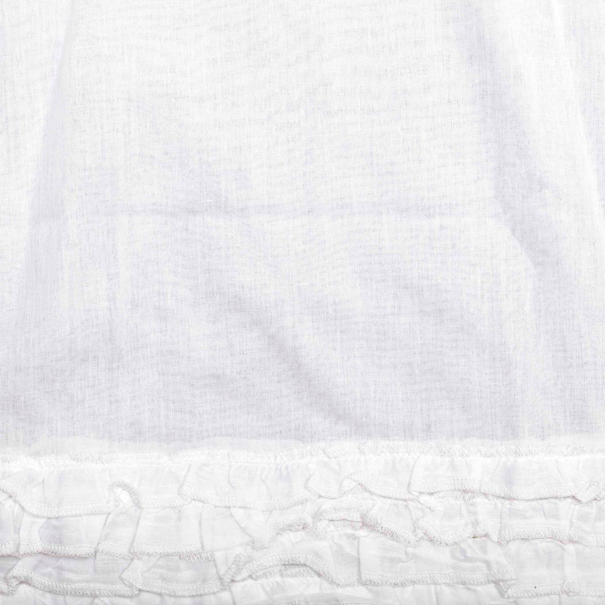 White Ruffled Sheer Prairie Long Panel Set of 2 84x36x18