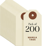 9pt Creme Manila Tag Set of 200 Size #1