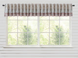 Kaila Ticking Blue Ruffled Valance Set of 2 16x90
