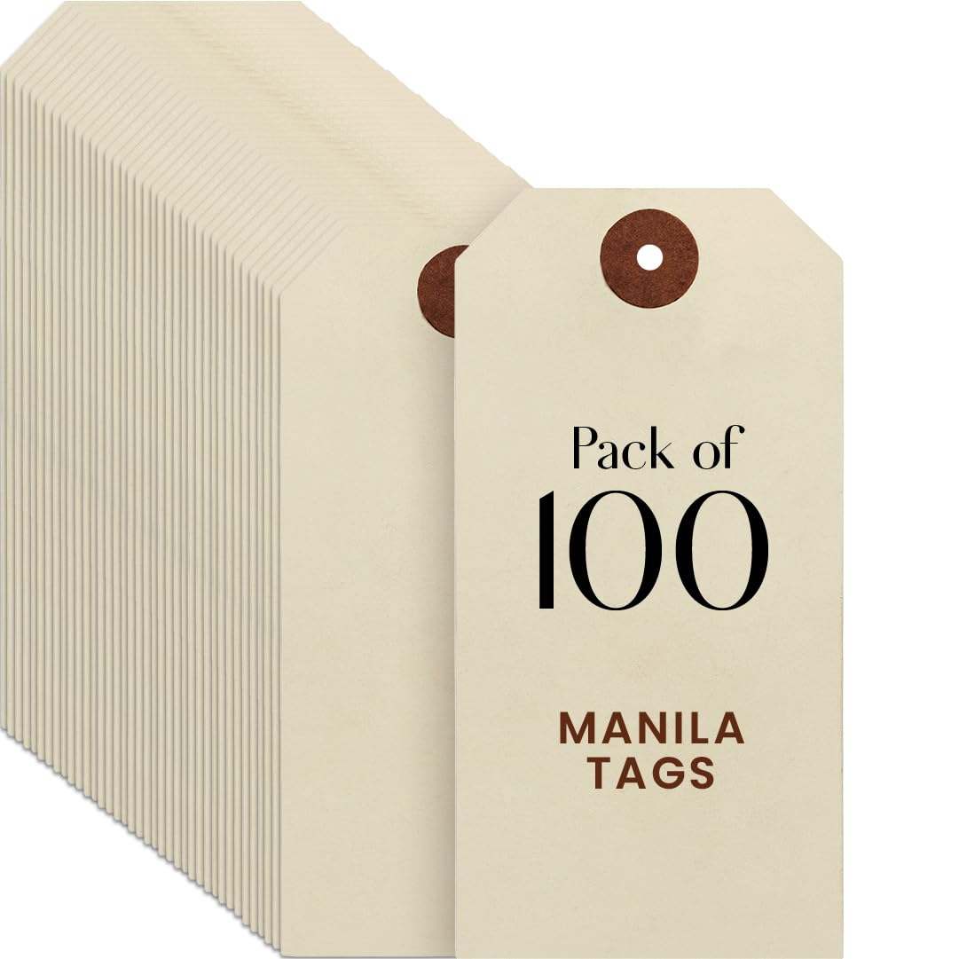 9pt Creme Manila Tag Set of 100 Size #5
