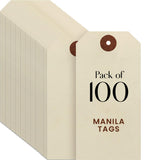 9pt Creme Manila Tag Set of 100 Size #5