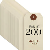 9pt Creme Manila Tag Set of 200 Size #3