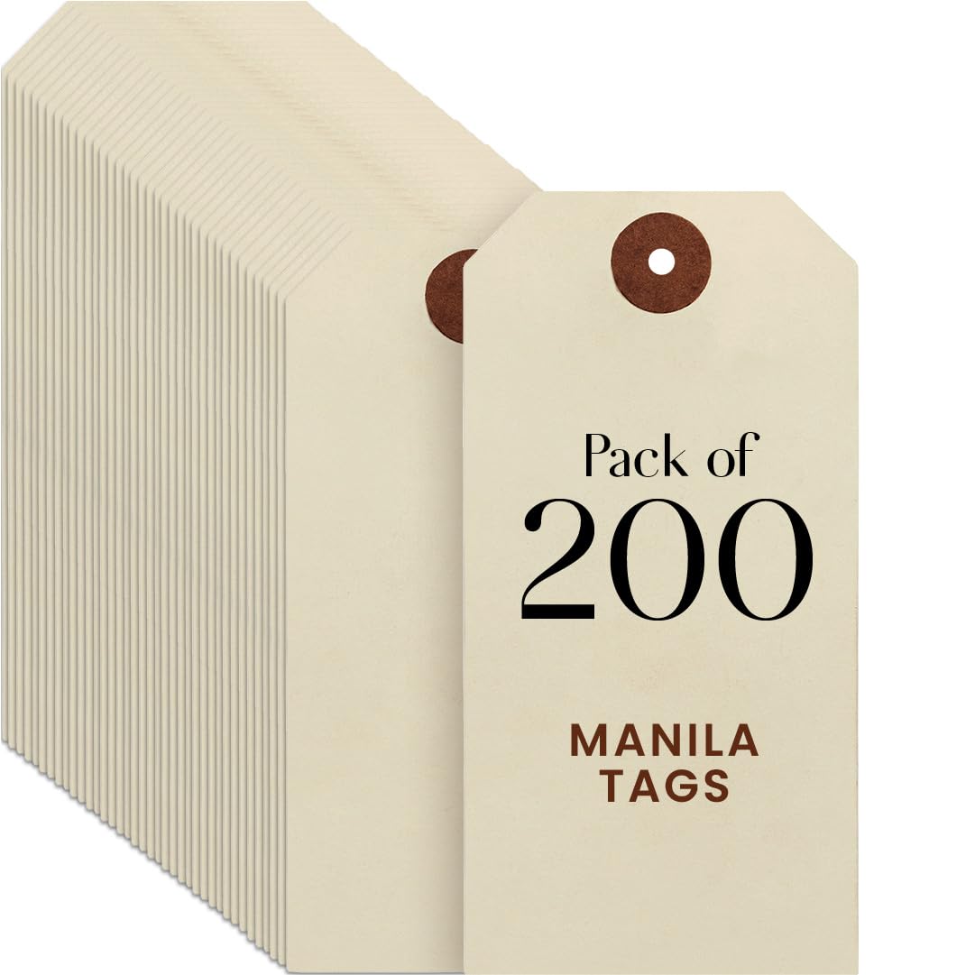 9pt Creme Manila Tag Set of 200 Size #5