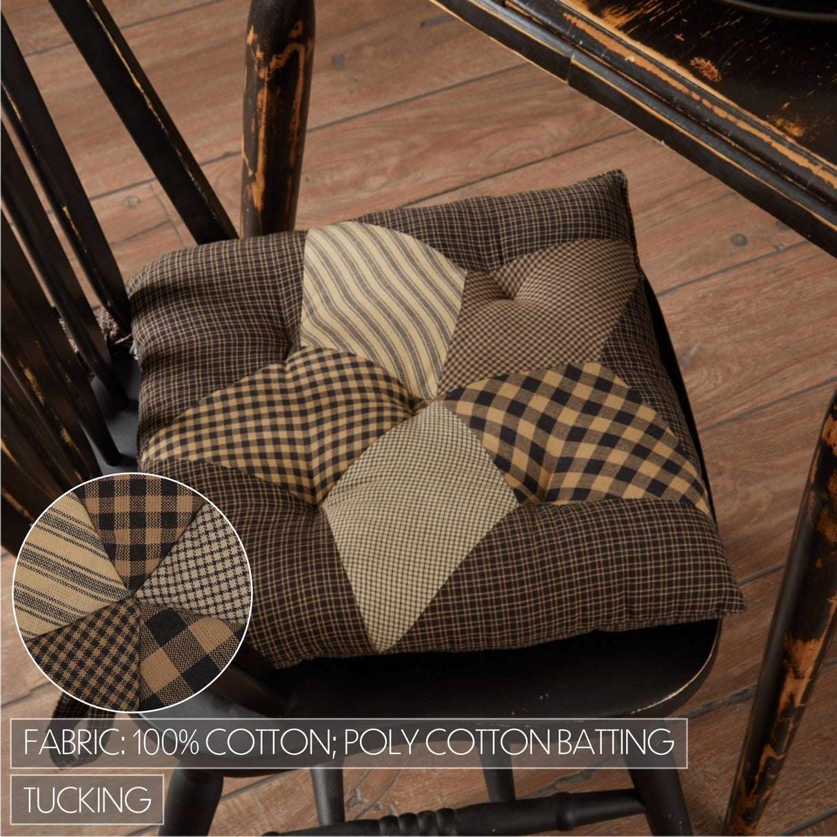 Farmhouse Star 14 Inch Chair Pad