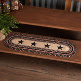 Colonial Star Jute Stair Tread Oval Latex 8.5x27, Set of 7