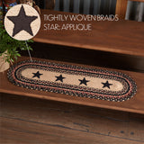 Colonial Star Jute Stair Tread Oval Latex 8.5x27, Set of 7