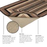 Colonial Star Jute Rug Rect w/ Pad 48x72