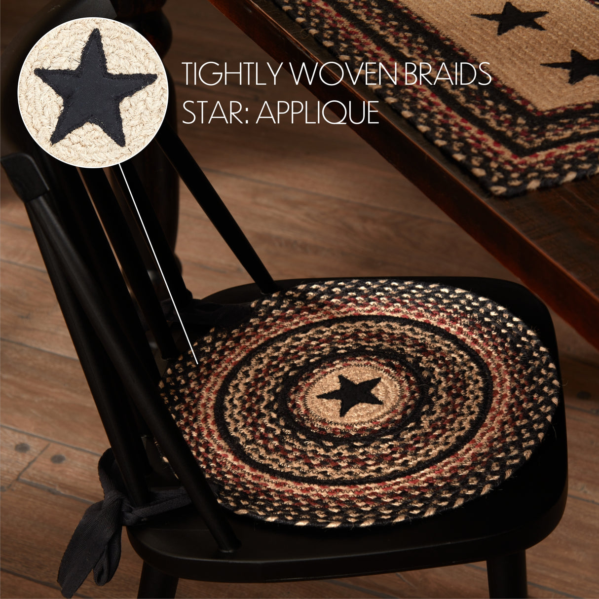 Colonial Star Jute Chair Pad 15 inch