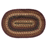 Country Beckham Table Placemat, Red Black Tan, Jute Blend, Oval, 12x18 Inches, 12 Pack 12 Pack