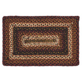 Country Beckham Table Placemat, Red Black Tan, Jute Blend, Rectangle, 12x18 Inches, 6 Pack 6 Pack
