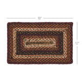 Country Beckham Table Placemat, Red Black Tan, Jute Blend, Rectangle, 12x18 Inches, 12 Pack 12 Pack