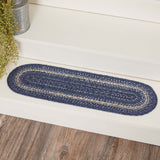Great Falls Blue Jute Stair Tread Oval Latex 8.5x27, Set of 7