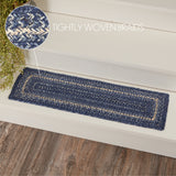 Great Falls Blue Jute Stair Tread Rect Latex 8.5x27, Set of 7