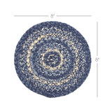 Great Falls Blue Jute Trivet 8, Set of 3