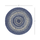 Great Falls Blue Jute Trivet 15, Set of 3