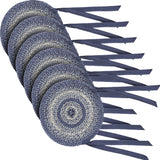 Great Falls Blue 15 Inch Jute Chair Pad