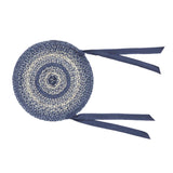 Great Falls Blue 15 Inch Jute Chair Pad